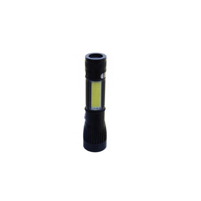 Ficklampa COB Zoom Laddbar