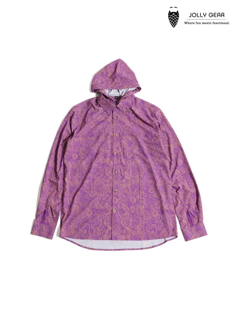 TRIPLE CROWN BUTTON DOWN LONG SLEEVE #PURPLE TOPO [TC’BD-LS2]｜Jolly Gear