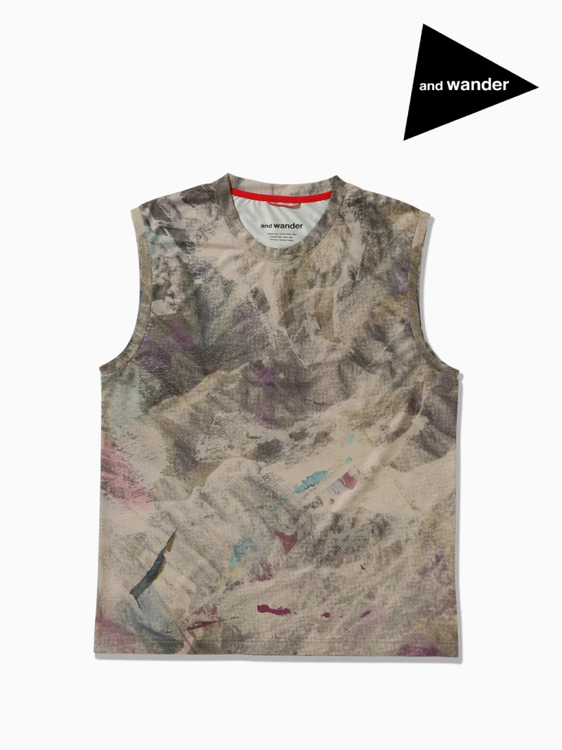 Altra×and wander graphic tank top #beige/040 [6164504]｜and wander