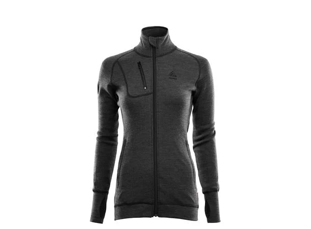 DoubleWool Jacket W Marengo/Jet Black (Dam) - Varm tröja/underställströja i merinoull