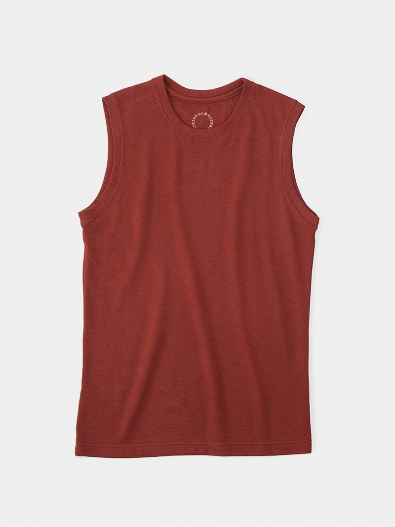 Men's DF Mesh Merino Sleeveless #Brick Red｜山と道