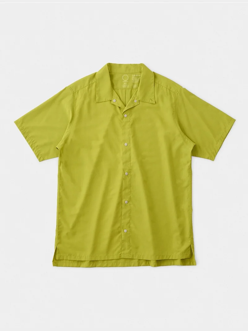 Men's Bamboo Short Sleeve Shirt #Lemon Grass｜山と道