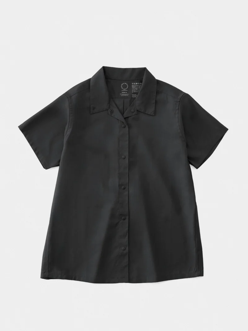 Women's Merino Short Sleeve Shirt #Charcoal｜山と道