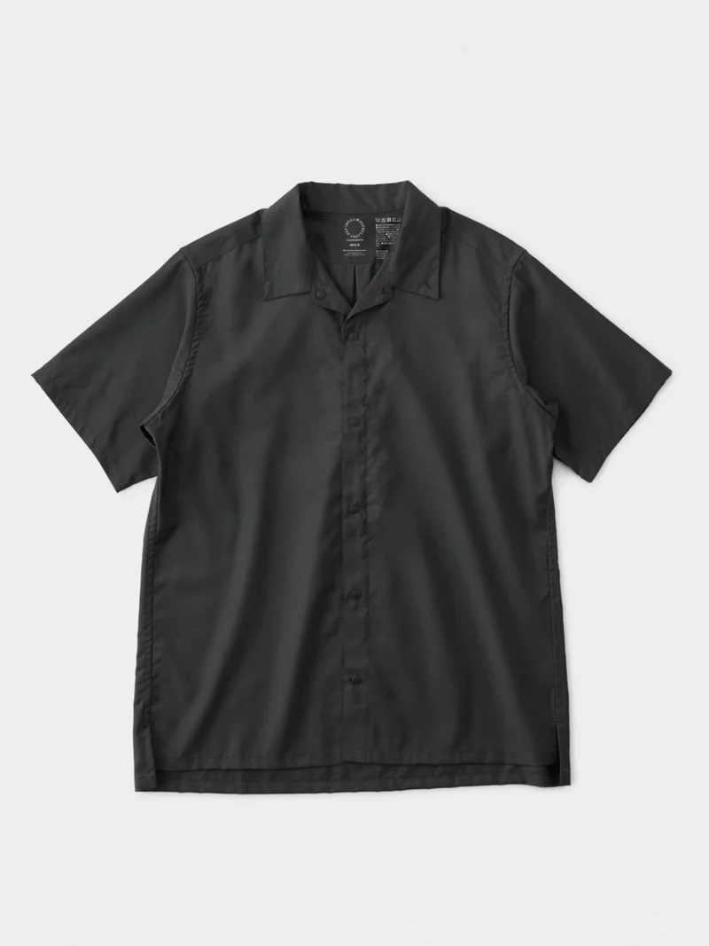 Men's Merino Short Sleeve Shirt #Charcoal｜山と道