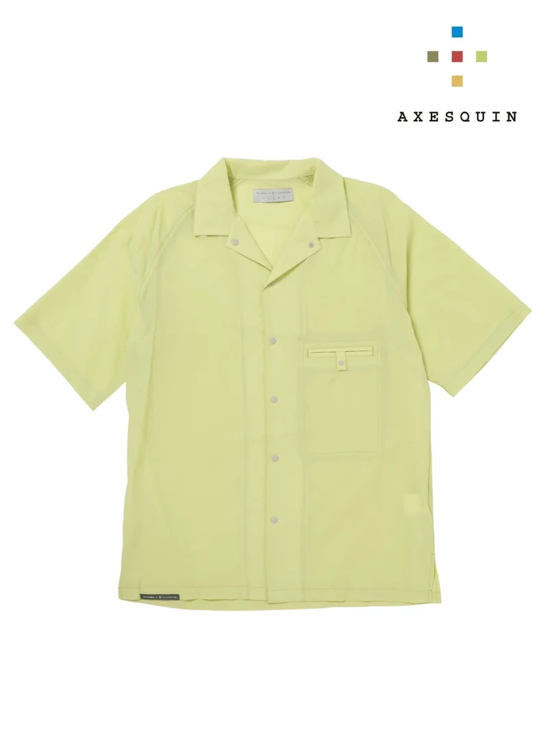 軽くて涼しい半袖シャツ #ワカメイロ [21102]｜AXESQUIN
