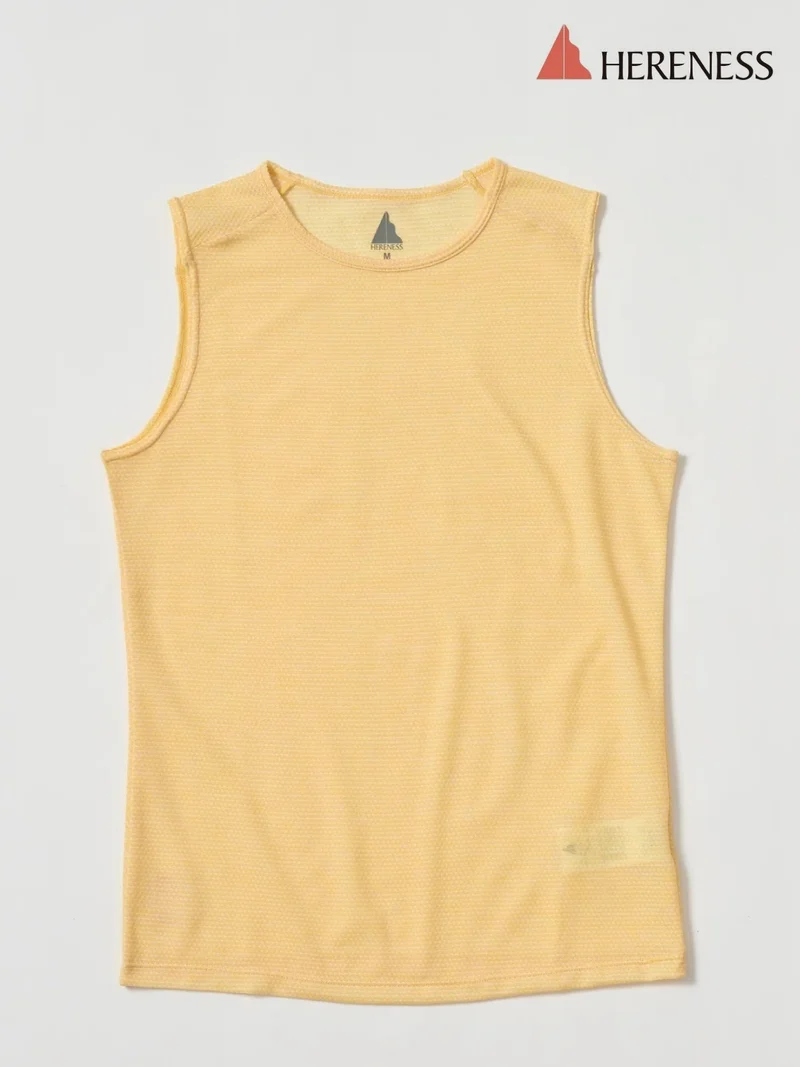 Women's Wool Mesh Tank #SUN YELLOW｜HERENESS