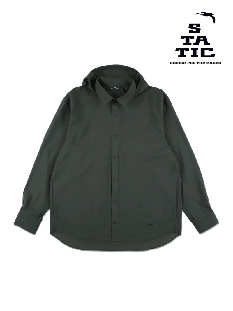 Merced River Hood Shirts #Off Black [35202]｜STATIC