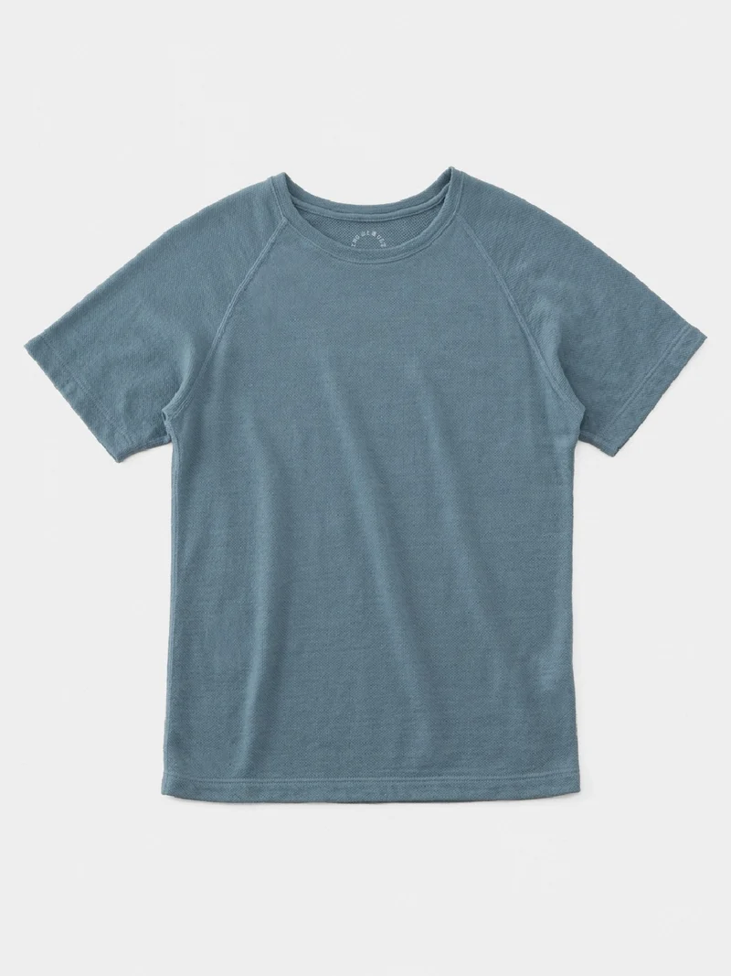 DF Mesh Merino T-shirt #Blue Gray｜山と道