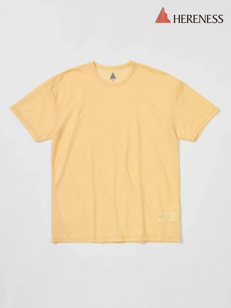 Wool Mesh T-shirt #SUN YELLOW [hu-10010]｜HERENESS