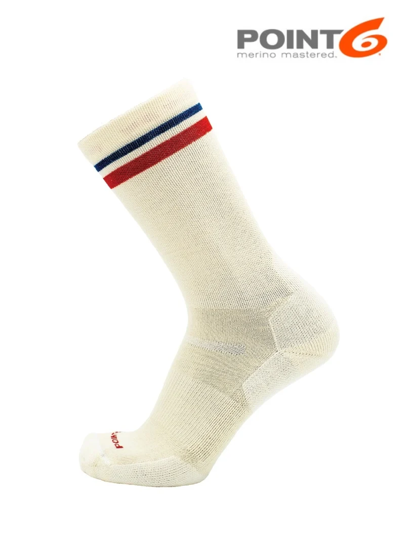 Athletic Stripe Extra Light Crew #Cream [P62775]｜POINT6