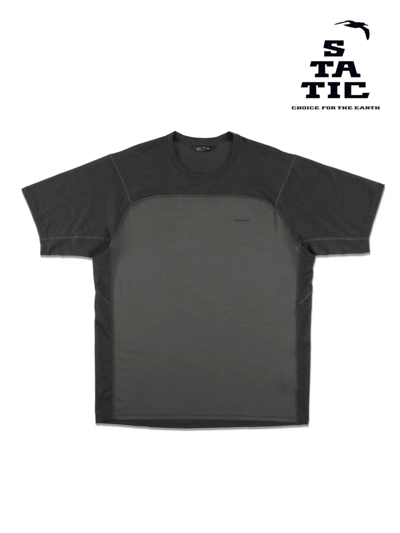 Chord Wool S/S Shirts #Carbon [105202]｜STATIC
