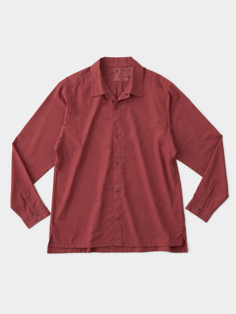 Bamboo Shirt #Red Dahlia ｜山と道