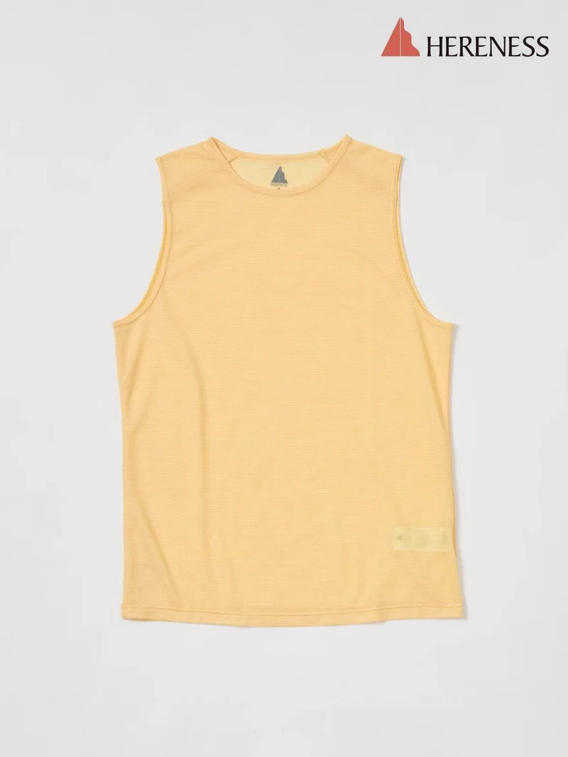 Wool Mesh Tank #SUN YELLOW｜HERENESS