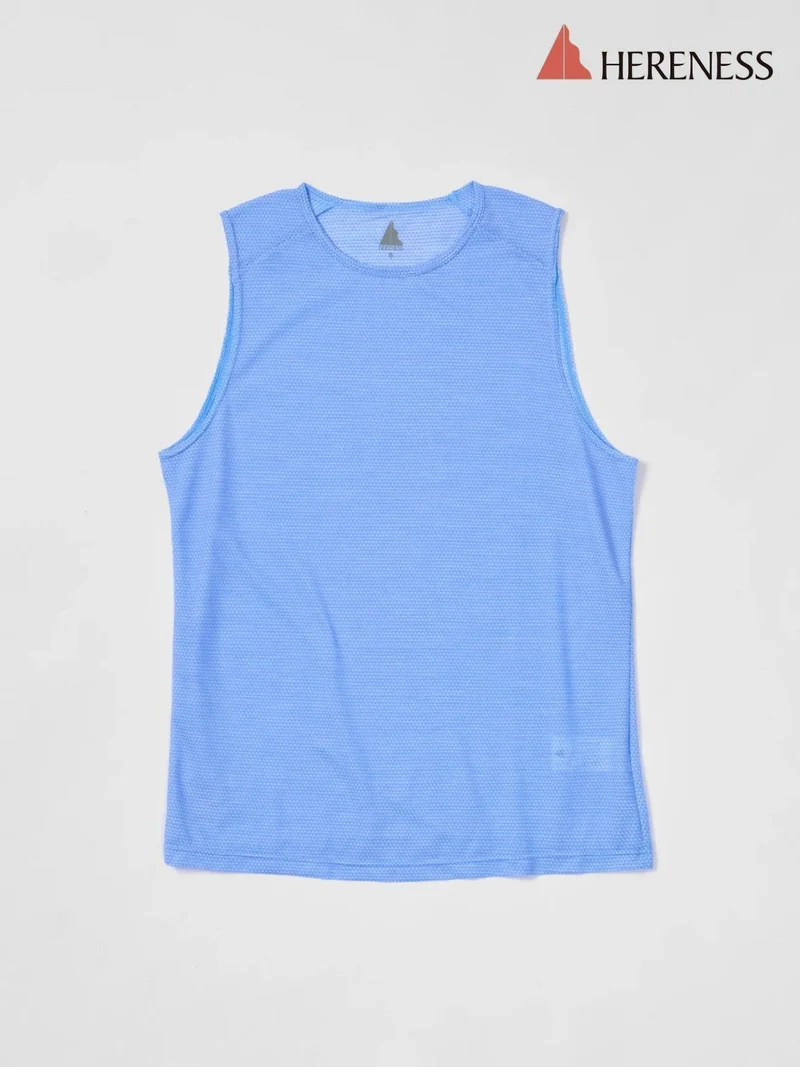 Wool Mesh Tank #LAKE BLUE｜HERENESS