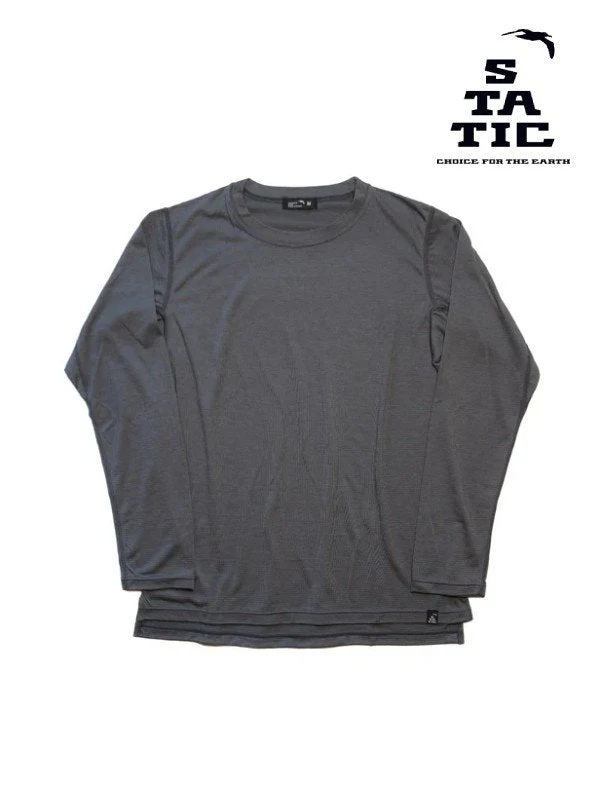 Women's All Elevation L/S Shirts #Carbon [35214]｜STATIC