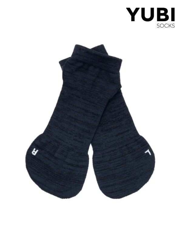 Natural Shape Mini Crew Axio Wool #Black [YUB233-020025-BLK]｜YUBI SOCKS