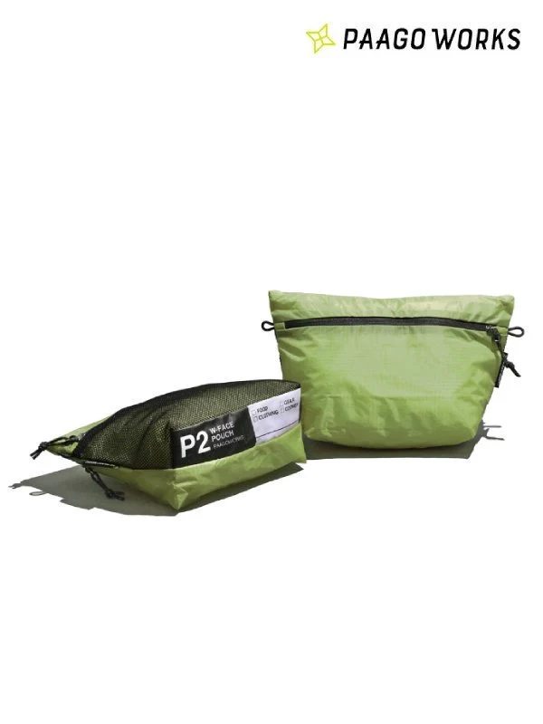 W-FACEポーチ2 #MOSS GREEN [US102MGN]｜PAAGO WORKS