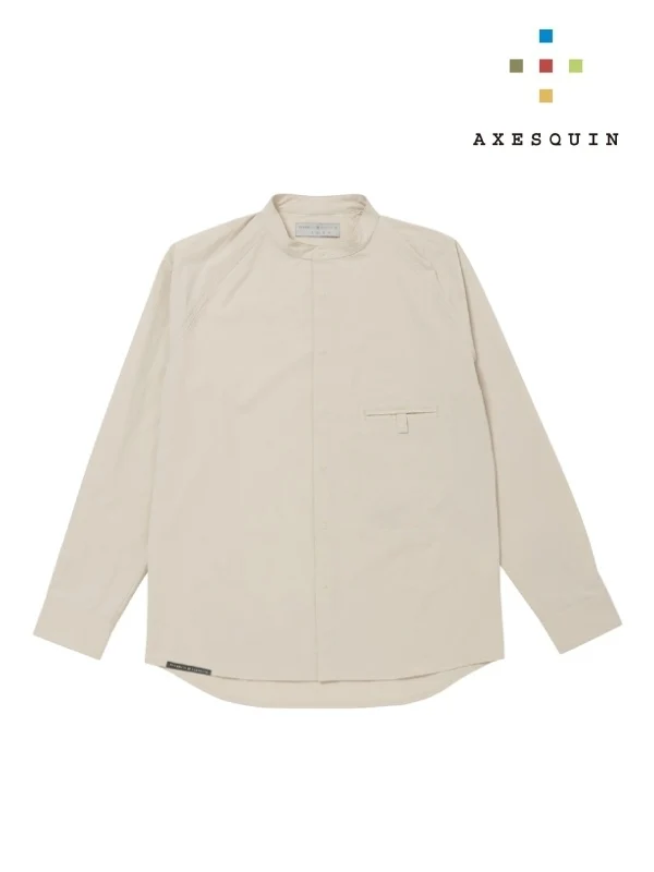 ソフトシェルのバンドカラーシャツ #ハイジロ [021091]｜AXESQUIN
