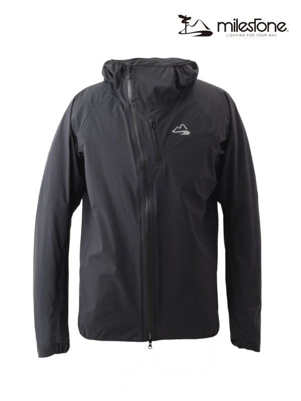 Up-Swing Rain Hoody #グラファイトブラック｜milestone