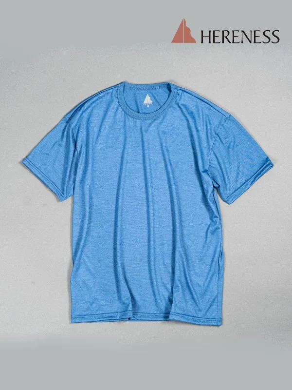 Dry Wool T-shirt 2 #Iceberg Blue [hu-10014]｜HERENESS
