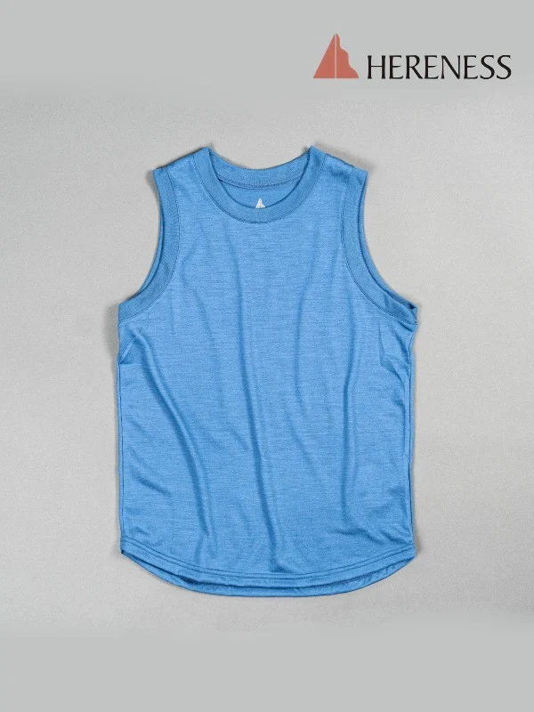Dry Wool Tank #Iceberg Blue [hm-10004]｜HERENESS