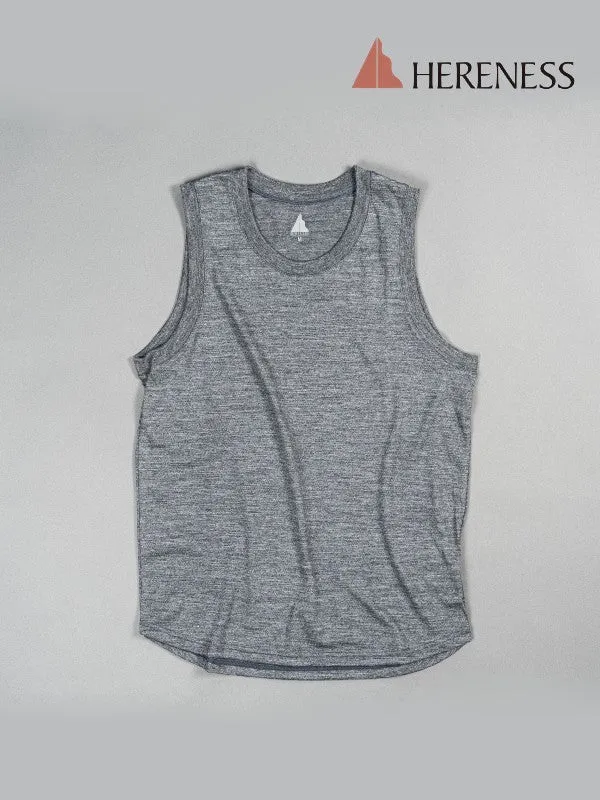 Women's Dry Wool Tank #Heather Gray [hw-10004]｜HERENESS