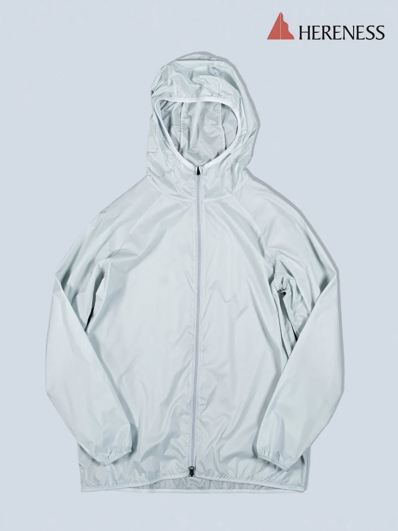 13D Packable Hoody #Ice Gray｜HERENESS