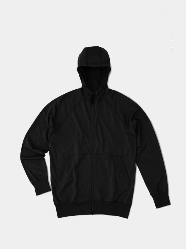 100% Merino Zip Hoody #Black｜山と道