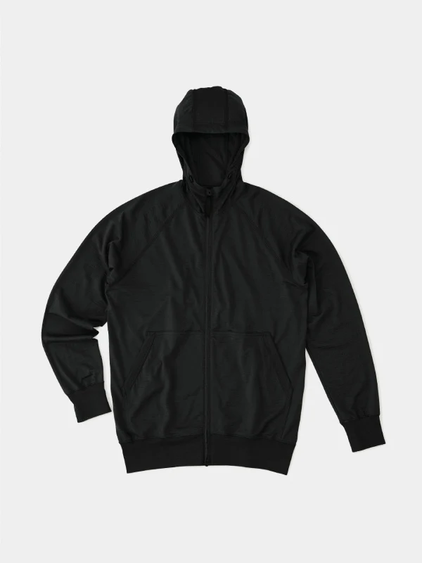 100% Merino Zip Hoody #Black｜山と道