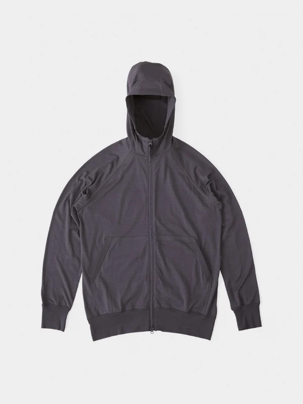 100% Merino Zip Hoody #Pewter｜山と道