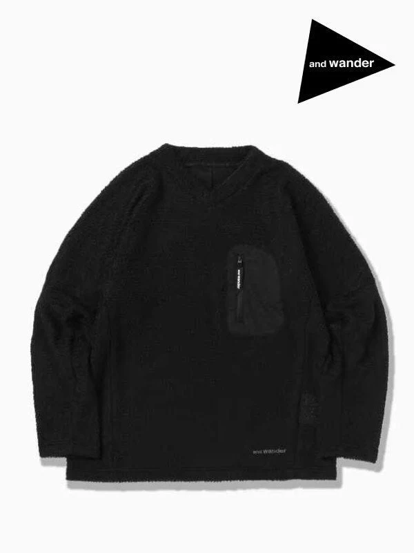 Women's alpha direct pullover #black [5743244024] ｜andwander