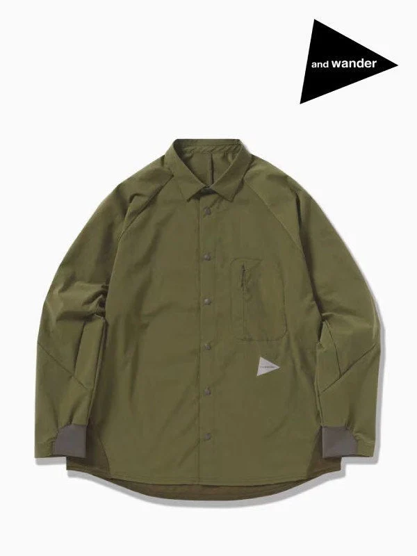 Women's fleece base LS shirt #khaki [5743253026] ｜andwander
