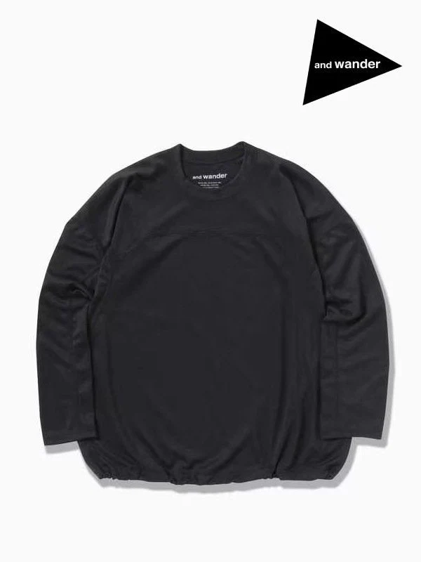 Women's power dry jersey LS T (W) #black [5743264030] ｜andwander