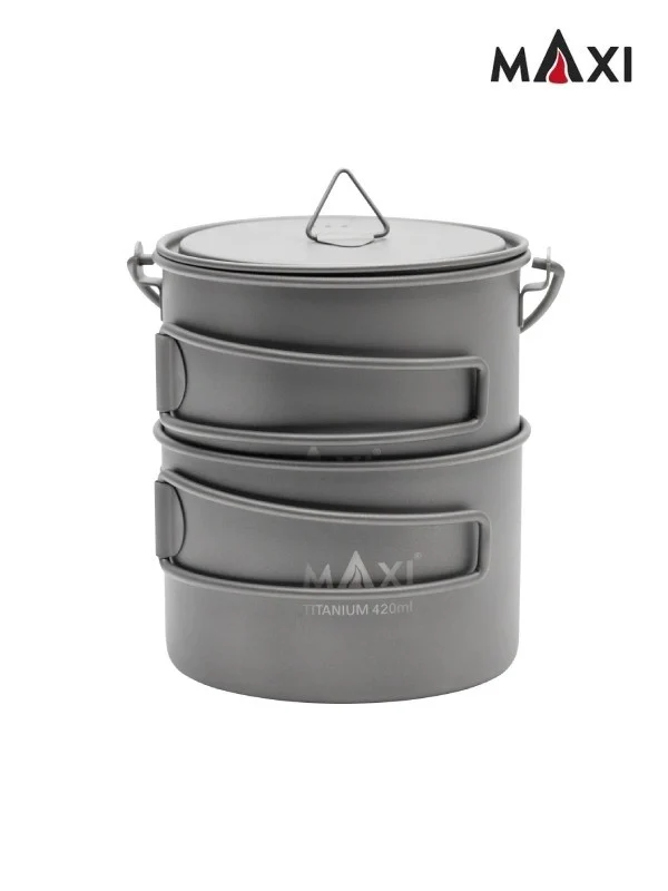 Titanium Bail Handle Dual Pot [MX-BHDP]｜MAXI