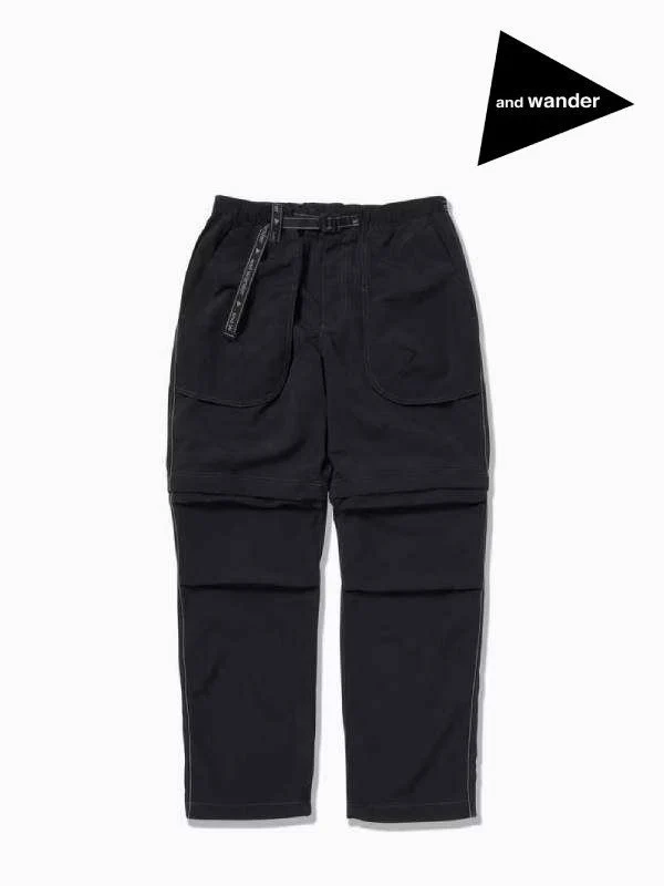 Women's Ny taffeta hiker 2way pants #010/black [4152138]｜and wander
