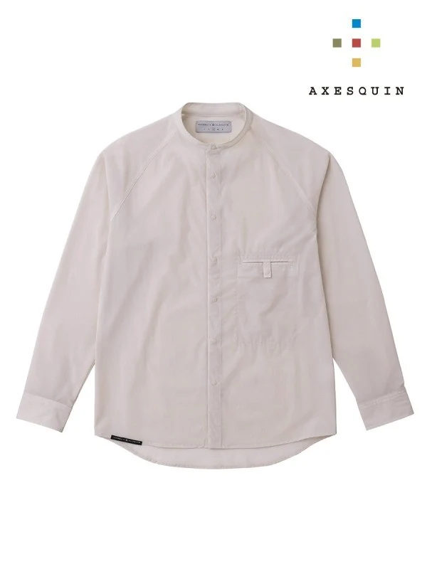 ソフトシェルのバンドカラーシャツ #ハイジロ [021067]｜AXESQUIN