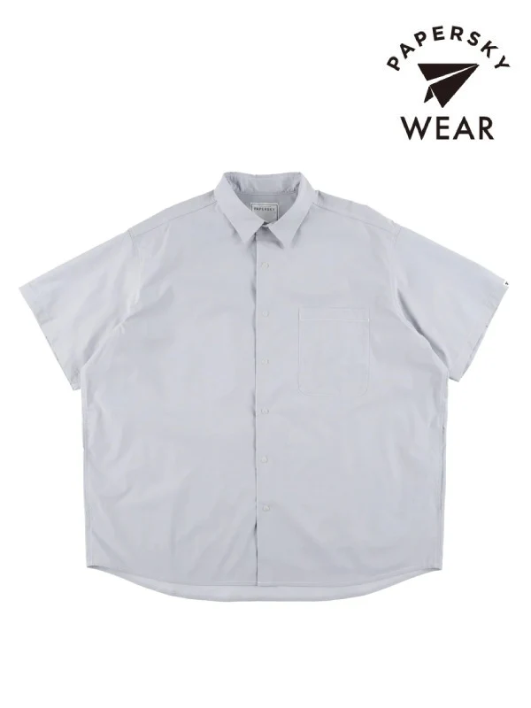 HIKE&BIKE CAVE BIG HALF SHIRTS #LIGHTGRAY [PS231311-2]｜PAPERSKY WEAR