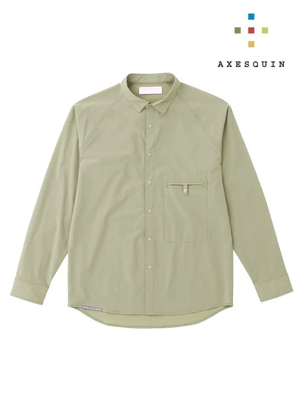 ソフトシェルのショートカラーシャツ #ヤマバトイロ [021066]｜AXESQUIN