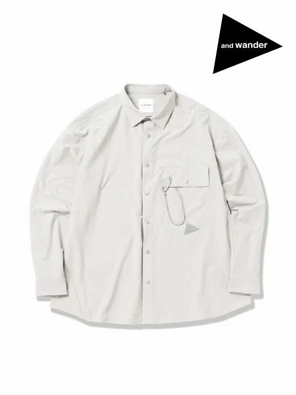 light w cloth shirt #l.gray [5743283071] ｜andwander