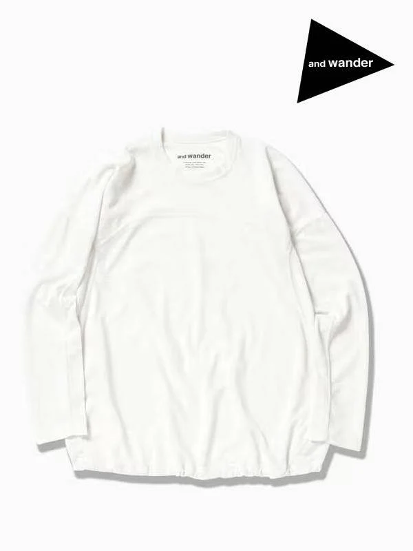 Women's power dry jersey LS T #031/off white [4164136]｜and wander