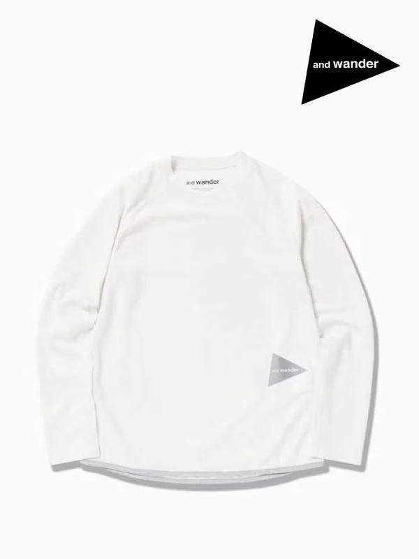 Women's power dry jersey raglan LS T #031/off white [4164134]｜and wander