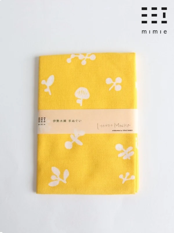 伊勢木綿の手ぬぐい #花｜mimie