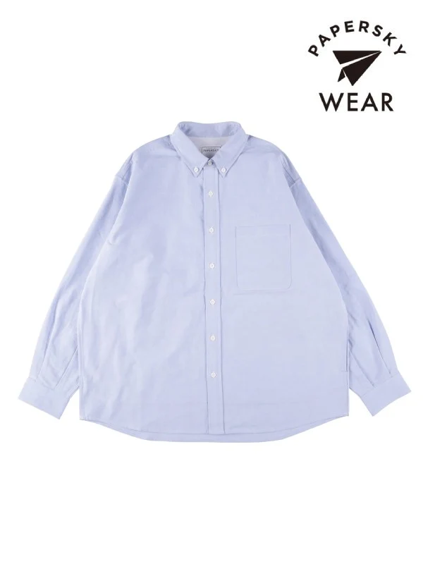 HIKE&BIKE CAVE OXFORD BIG SHIRT #SAX [PS232015]｜PAPERSKY WEAR