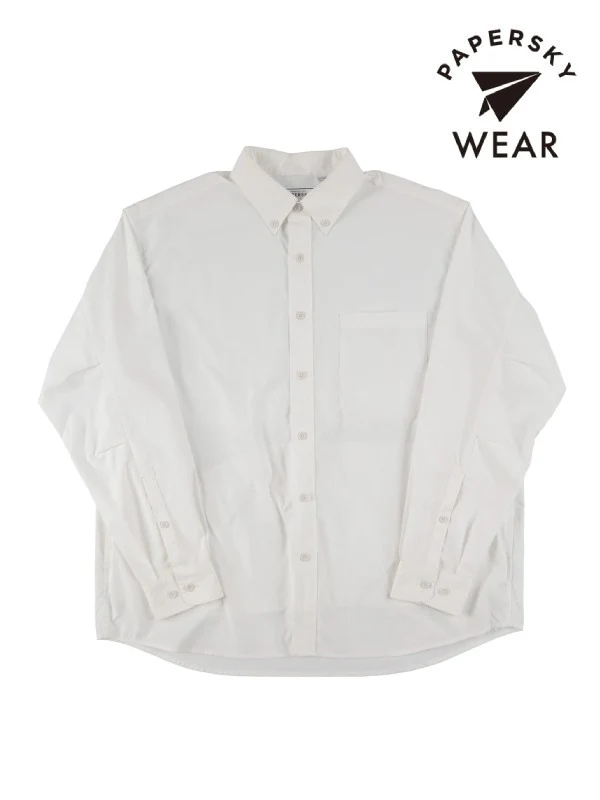 HIKE&BIKE CAVE TYPEWRITER BIG SHIRT #WHITE [PS231005]｜PAPERSKY WEAR