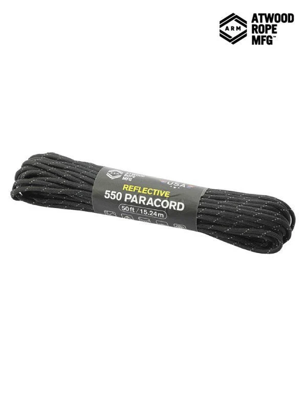 パラコード リフレクティブ #リフレクティブブラック [44046]｜Atwood Rope MFG.
