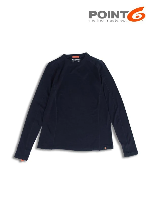 Men's baselayer LS midcrew neck top #Black [P68001]｜POINT6