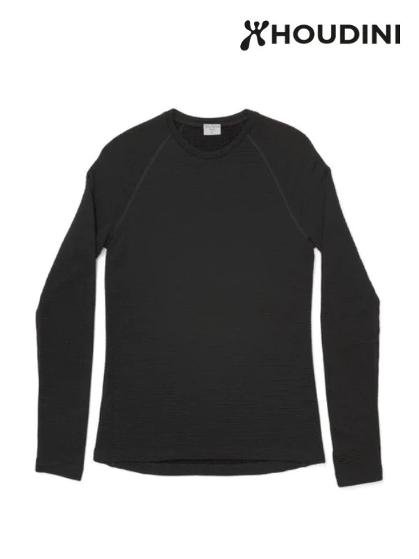 Women's Desoli Thermal Crew #True Black [840024]｜HOUDINI