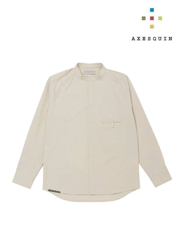 ソフトシェルのバンドカラーシャツ #ハイジロ[021055]｜AXESQUIN