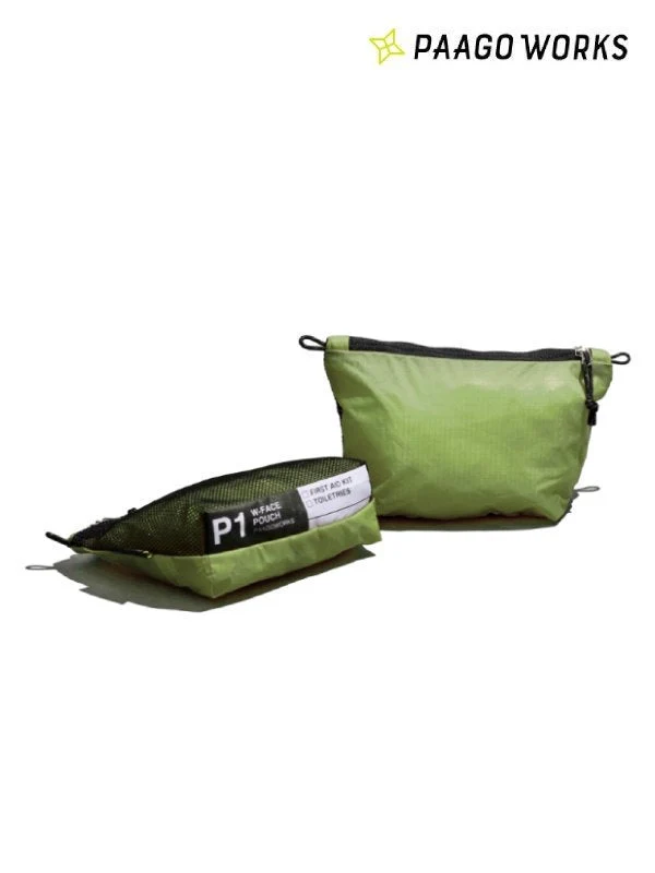 W-FACEポーチ1 #MOSS GREEN [US101MGN]｜PAAGO WORKS