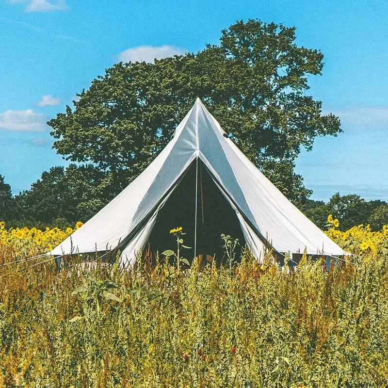 4m Classic Grey Bell Tent - Oxford 230gsm